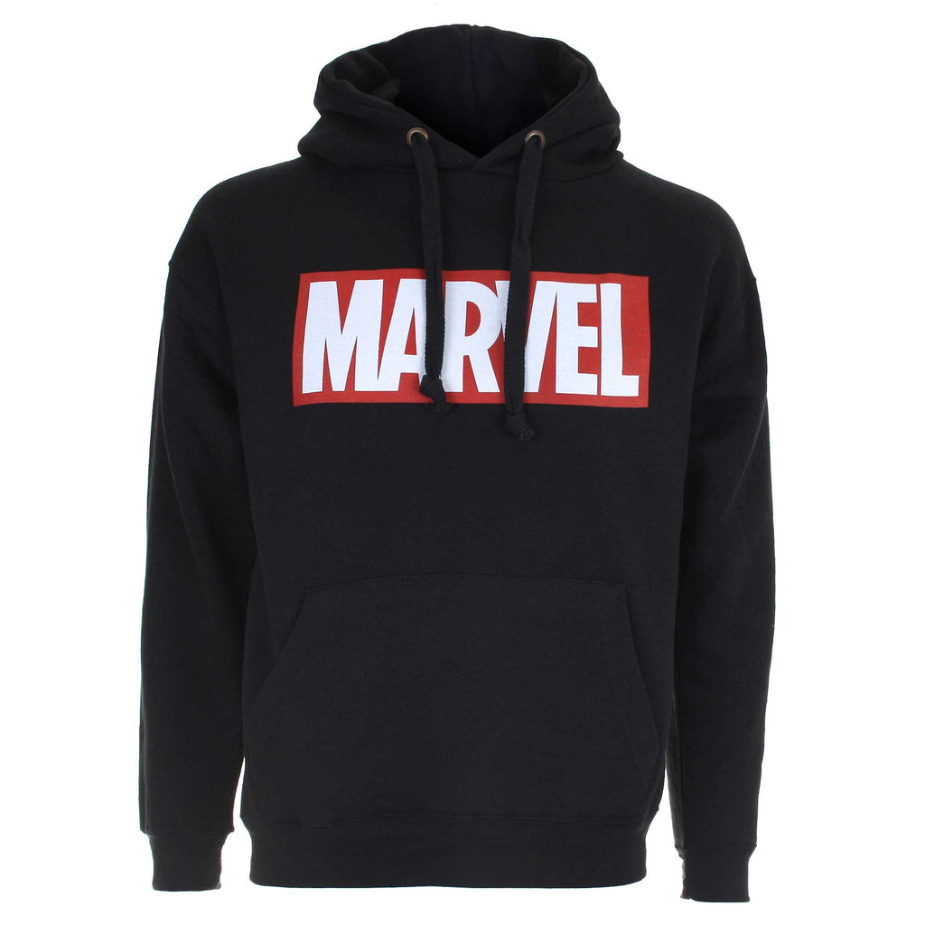 Marvel Mens Comics Core Logo Pullover Hoodie - Black