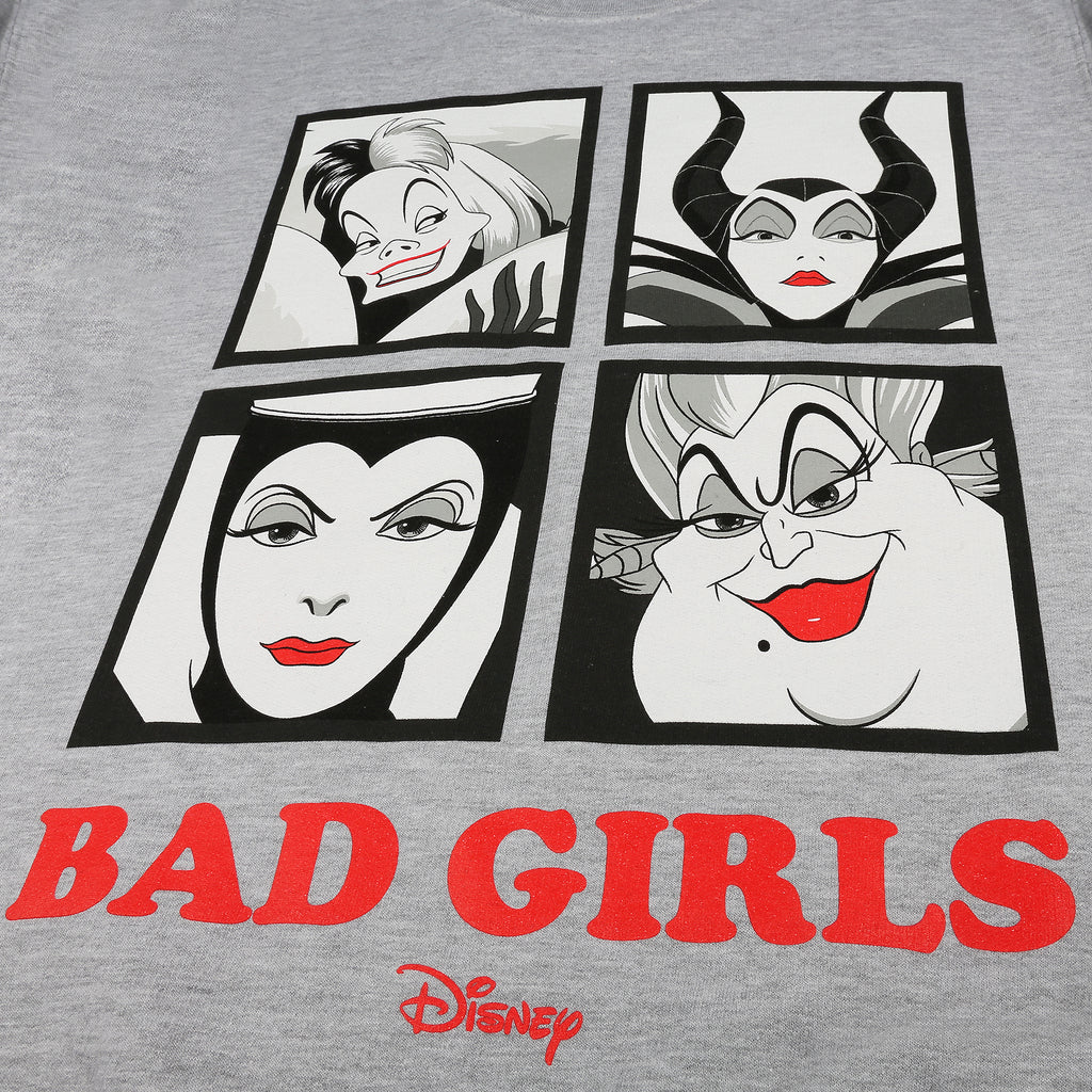 Disney Ladies - Bad Girls - Crew Sweat - Grey