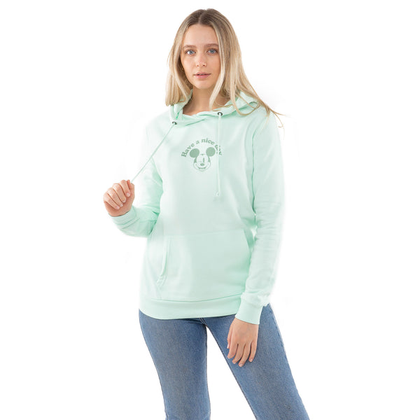 Disney Ladies - Mickey Nice Day - Pullover Hood - Sea Foam