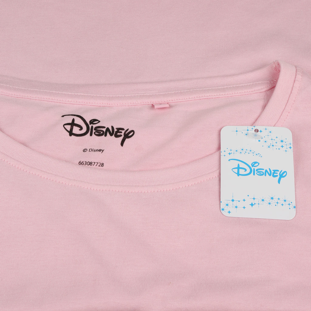 Disney Ladies - Mickey Face Emb - T-Shirt - Light Pink