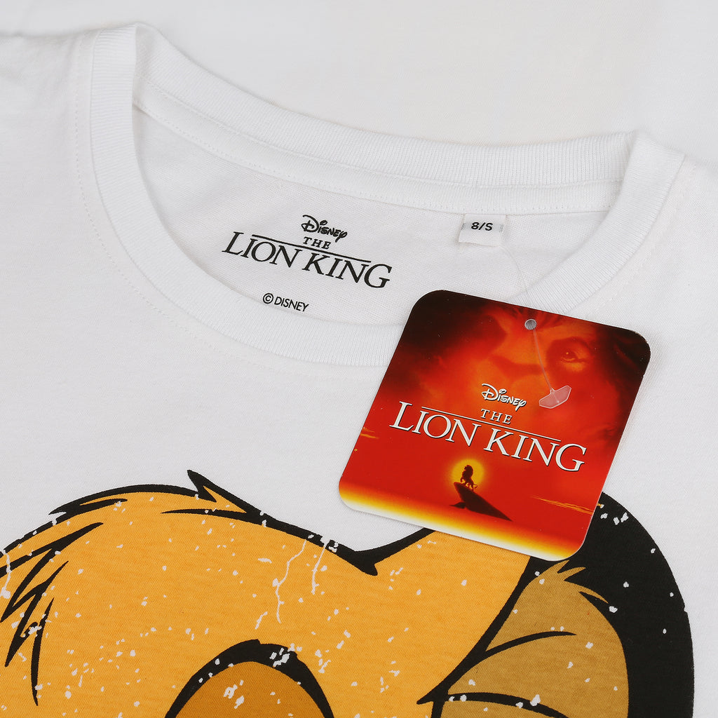 Disney Ladies - Simba Happy - Oversized T-Shirt - White