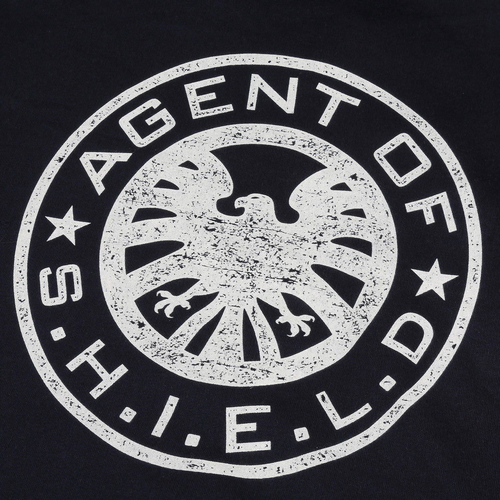 Marvel Mens -Retro Shield Logo - Hoodie - Navy