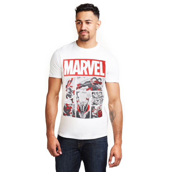 Marvel Mens - Heroes Comics - T-Shirt - White