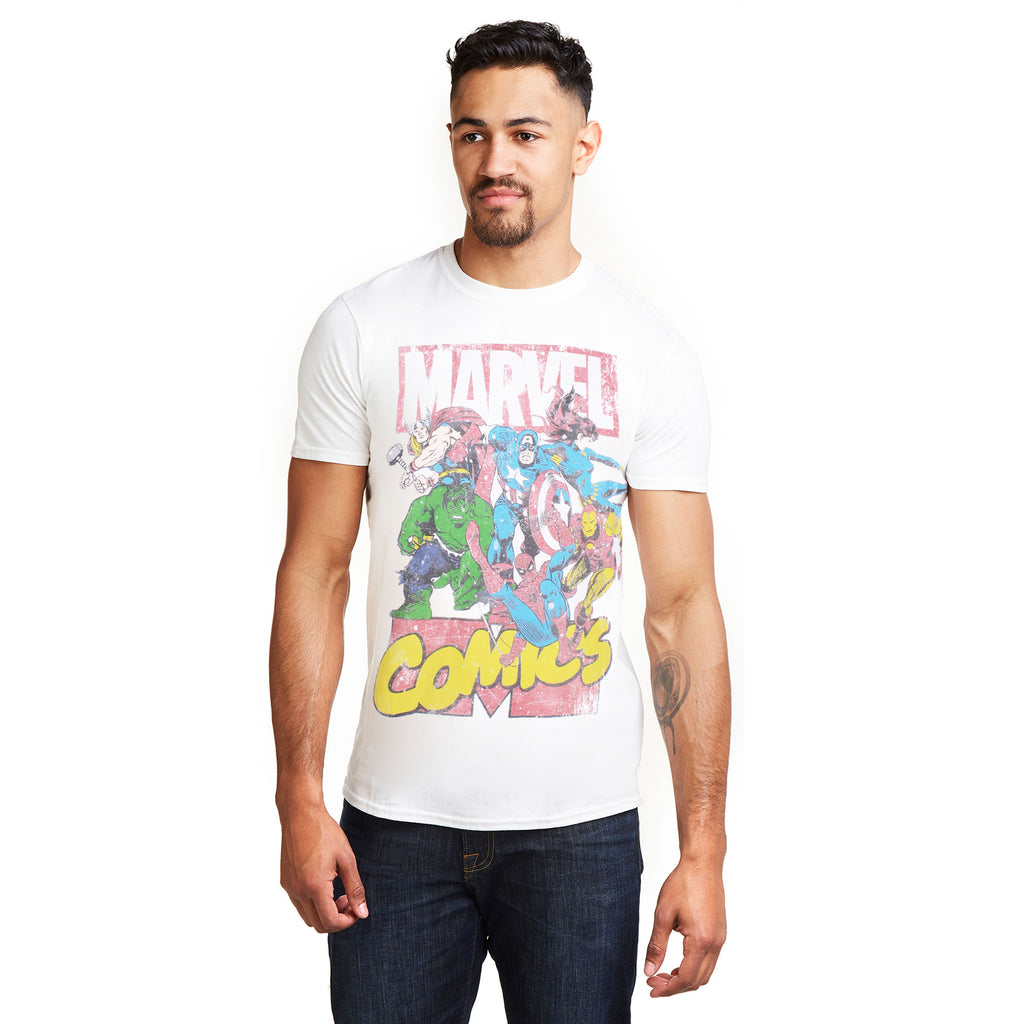 Marvel Mens - Call Out - T-shirt - White