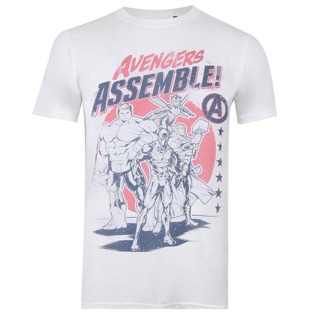 Marvel Mens - Team Avengers - T-shirt - White
