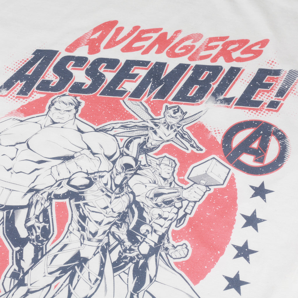 Marvel Mens - Team Avengers - T-shirt - White