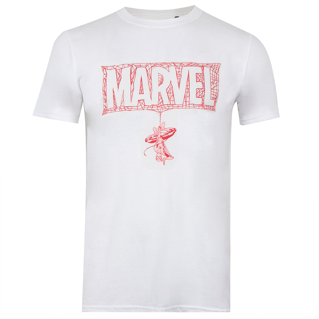 Marvel Mens - Web Logo - T-shirt - White