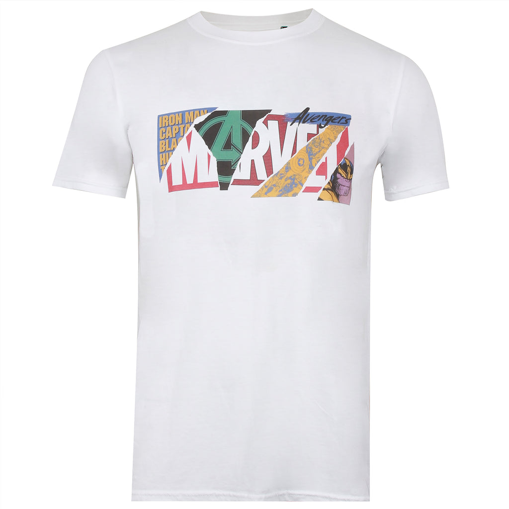 Marvel Mens - Scrapbook Logo - T-shirt - White
