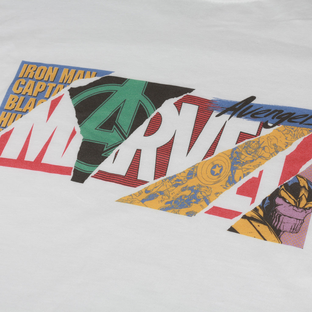 Marvel Mens - Scrapbook Logo - T-shirt - White