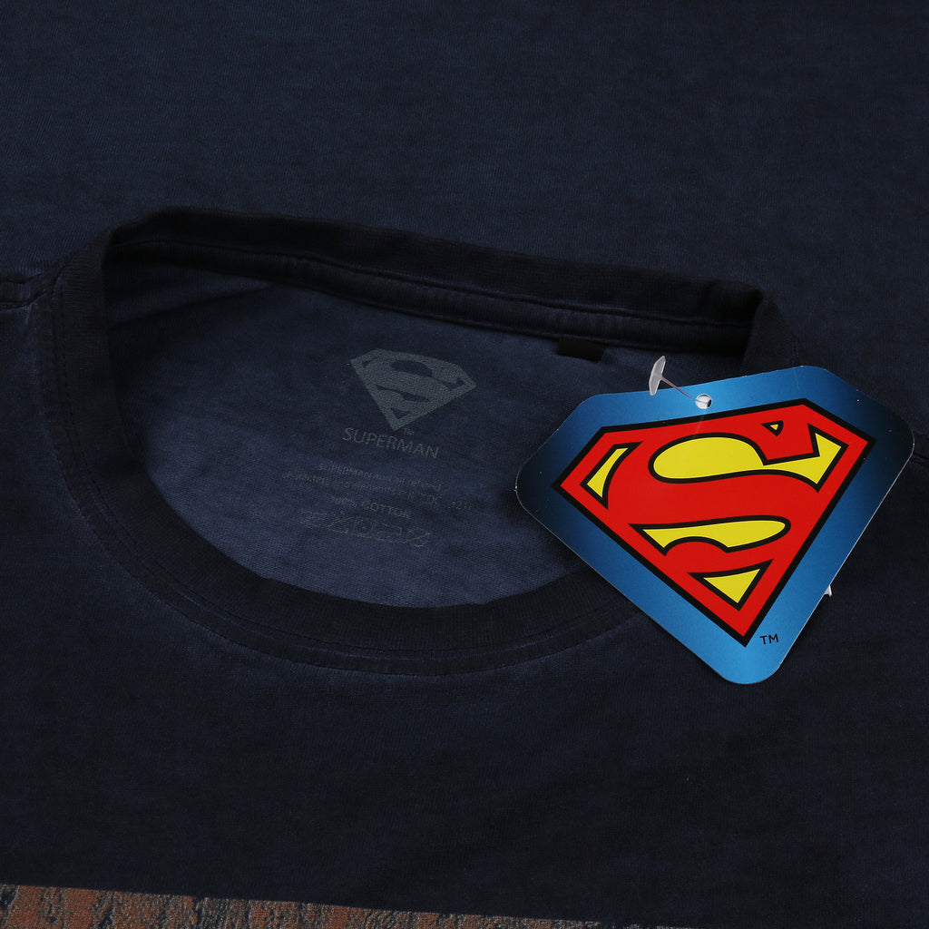 SUPERMAN JERSEY TM & DC COMICS Adult Size Large Logos Front