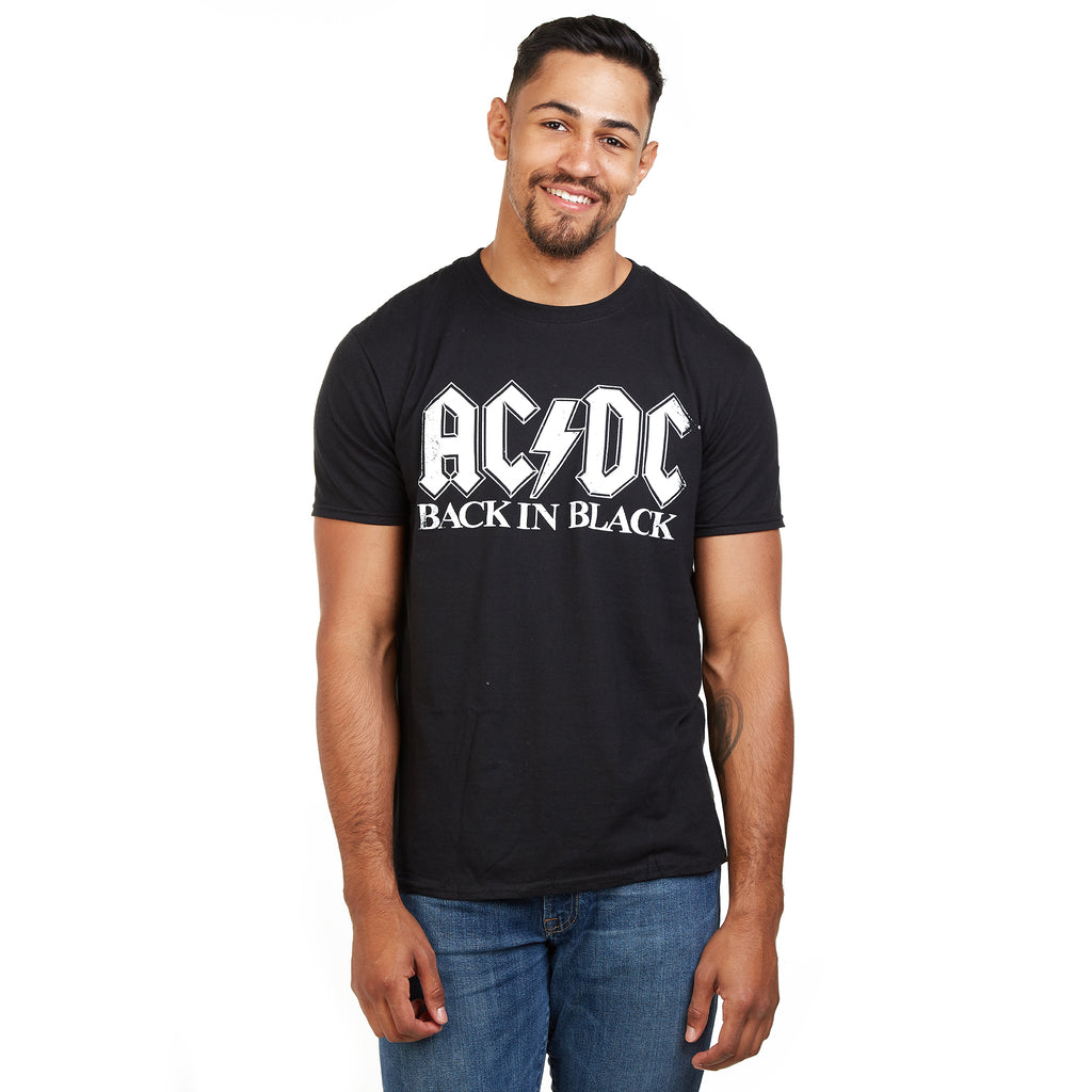 AC/DC Mens - Back in Black - T-Shirt - Black