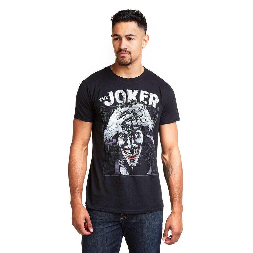 DC Comics Mens - Crazed Joker - T-shirt - Black