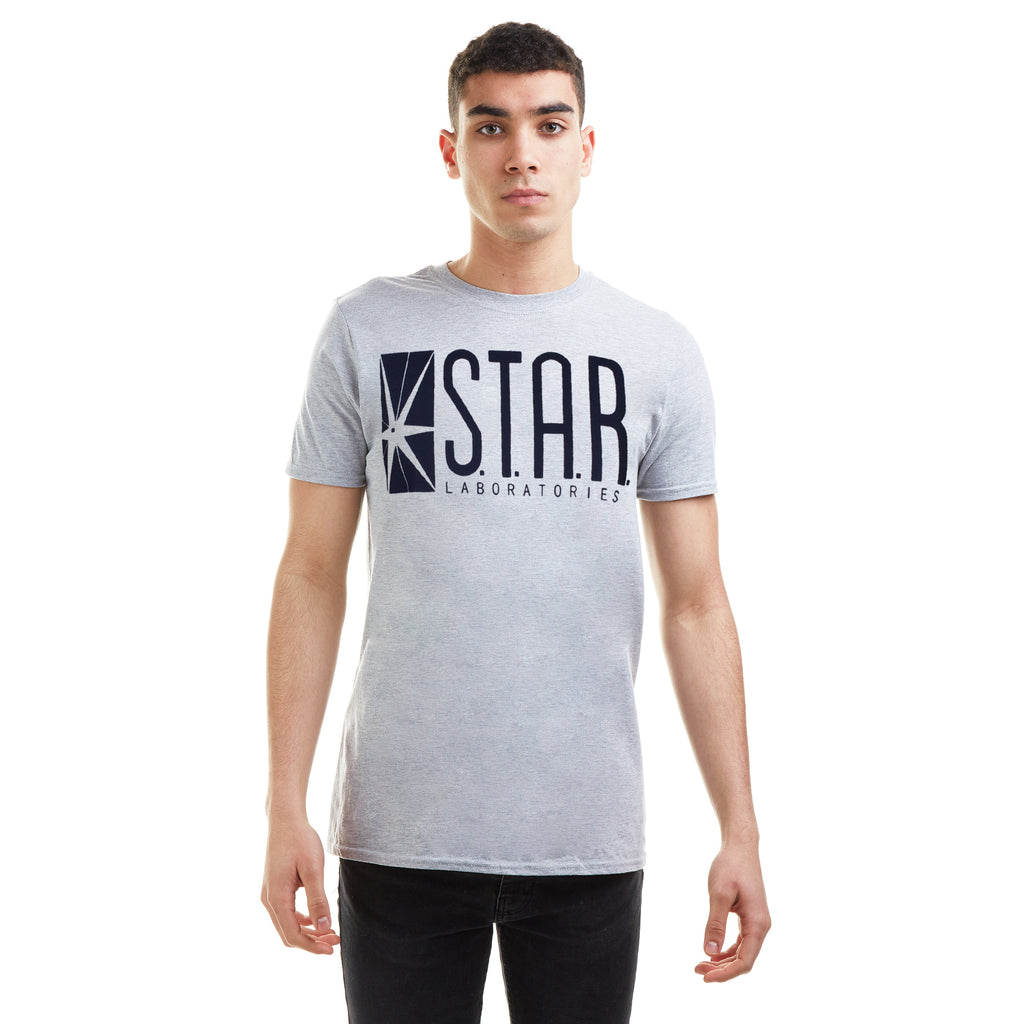 DC Comics Mens - Star Labs - T-Shirt - Sport Grey