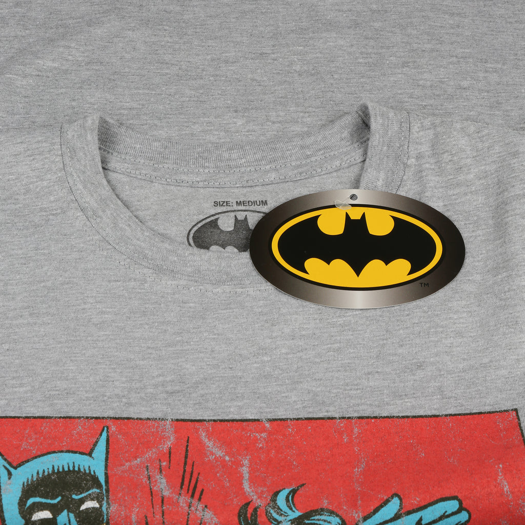 DC Comics Mens - Bat Slap - T-shirt - Grey Marl