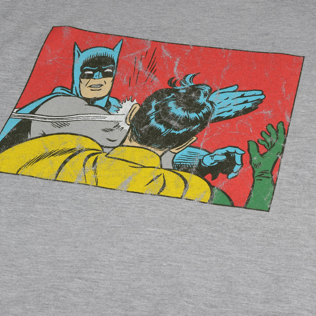 DC Comics Mens - Bat Slap - T-shirt - Grey Marl