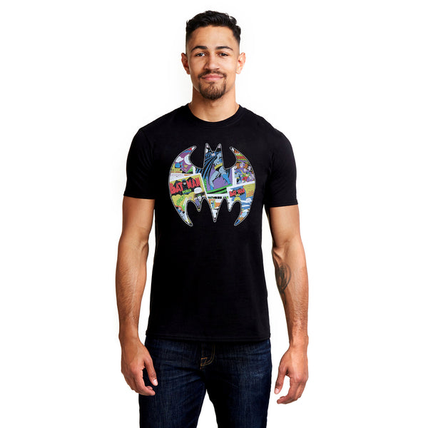 DC Comics Mens - Comic Bat - T-shirt - Black
