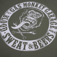 Gas Monkey Mens - GMG Emblem - T-shirt - Military Green