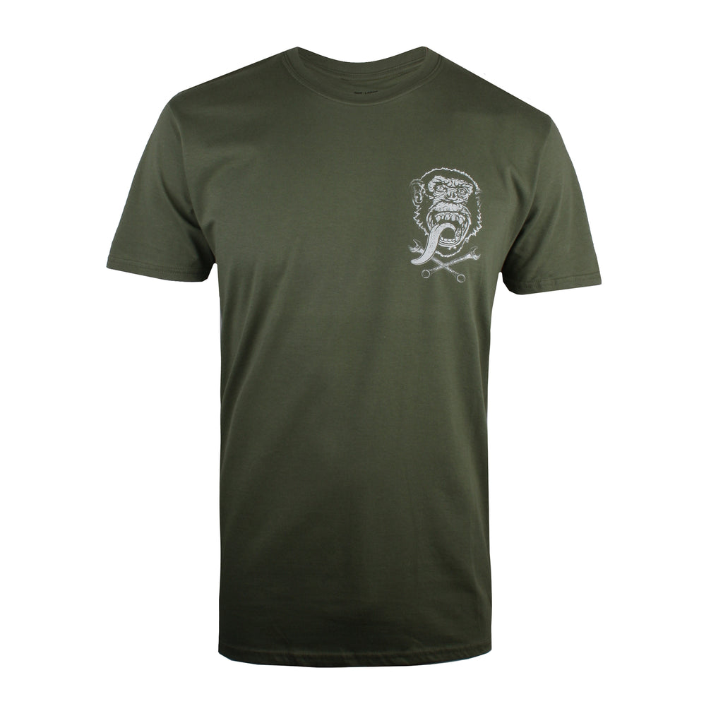 Gas Monkey Mens - GMG Emblem - T-shirt - Military Green