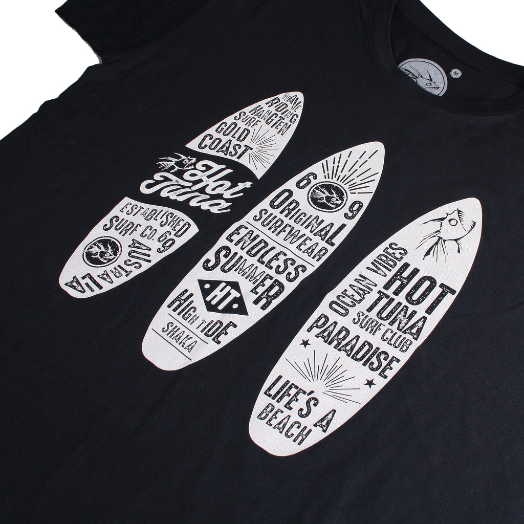 Hot Tuna Mens - Trio Surfboards - T-Shirt - Navy