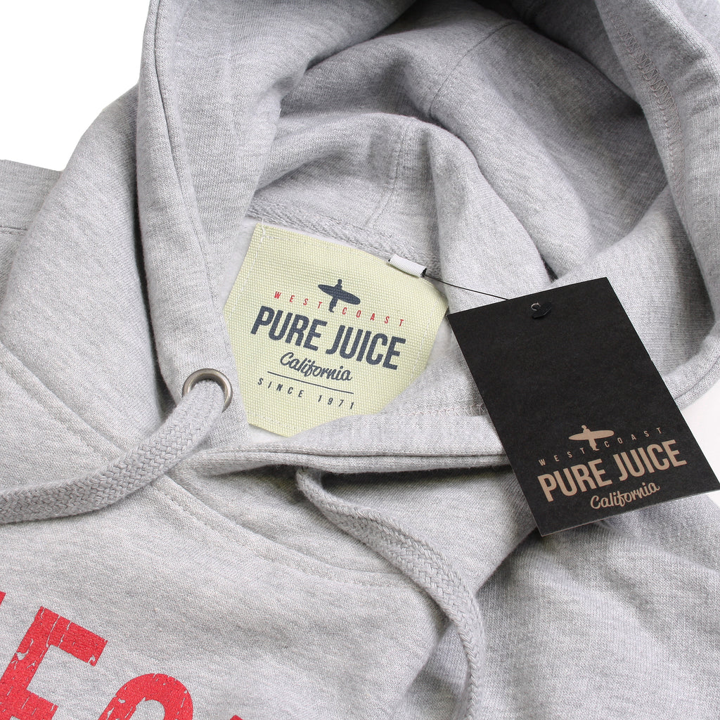 Pure Juice Mens - California - Pullover Hood - Heather Grey