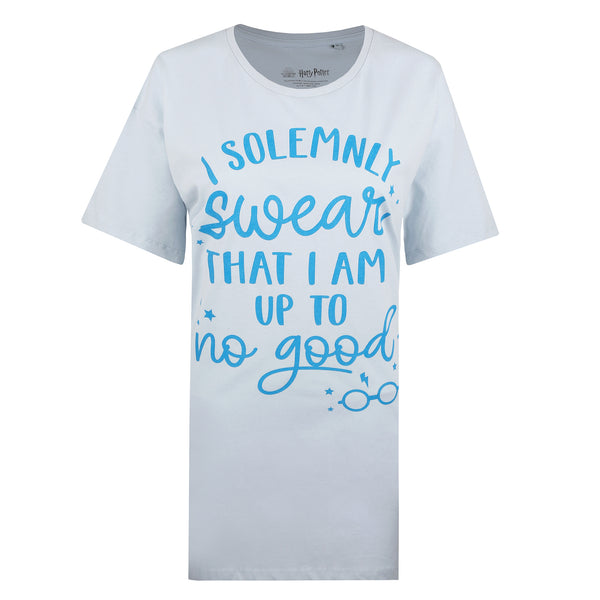 Harry Potter Ladies - Up To No Good - Sleep T-shirt - Light Blue