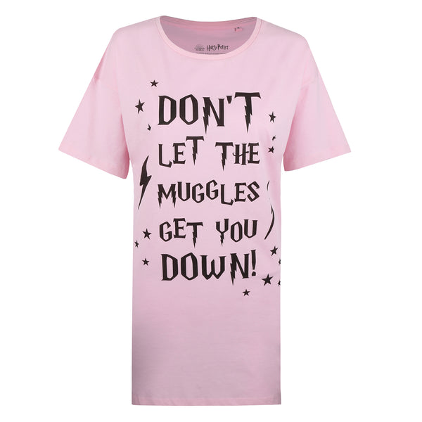 Harry Potter Ladies - Muggles - Sleep T-shirt - Light Pink