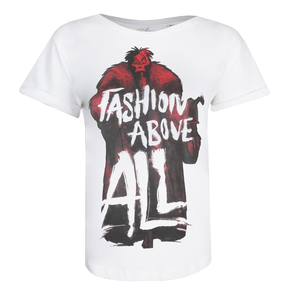 Disney Ladies - Cruella Fashion - T-shirt - White