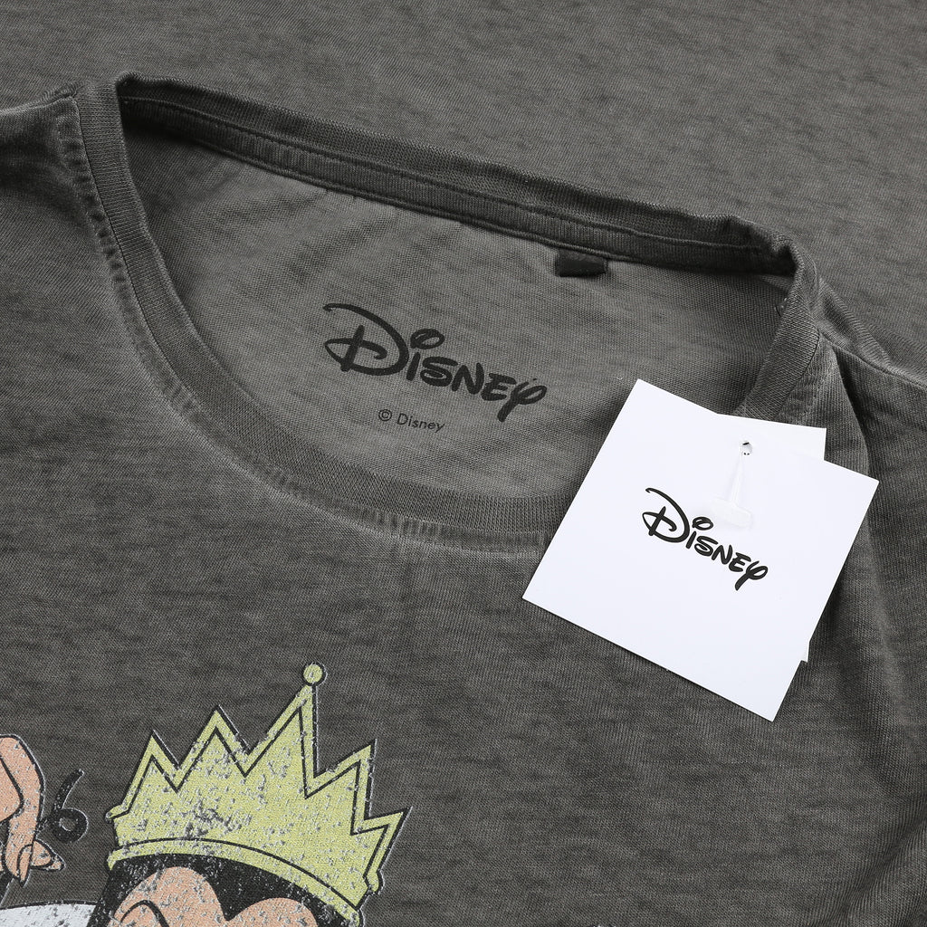 Disney Ladies - Snow White Evil - T-shirt - Vintage Wash Charcoal