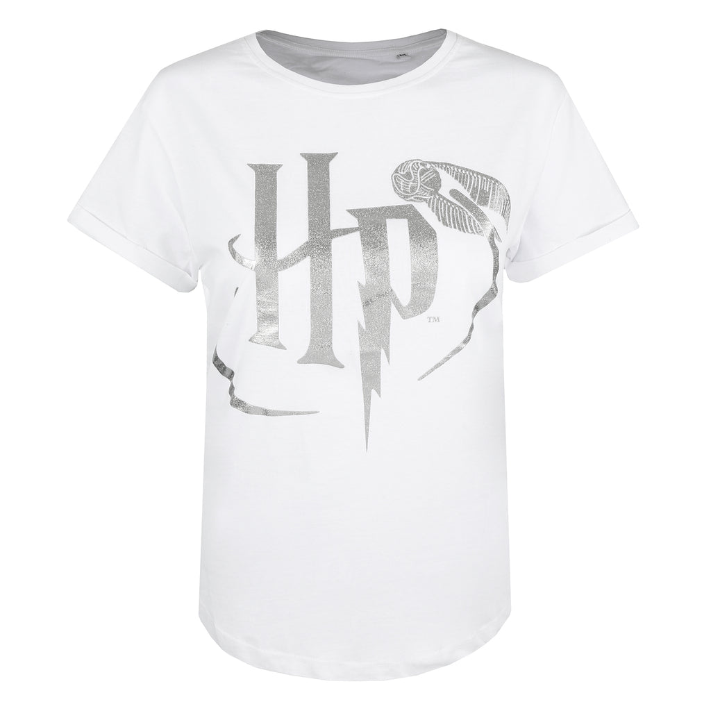 Harry Potter Ladies - HP Metallic - T-shirt - White