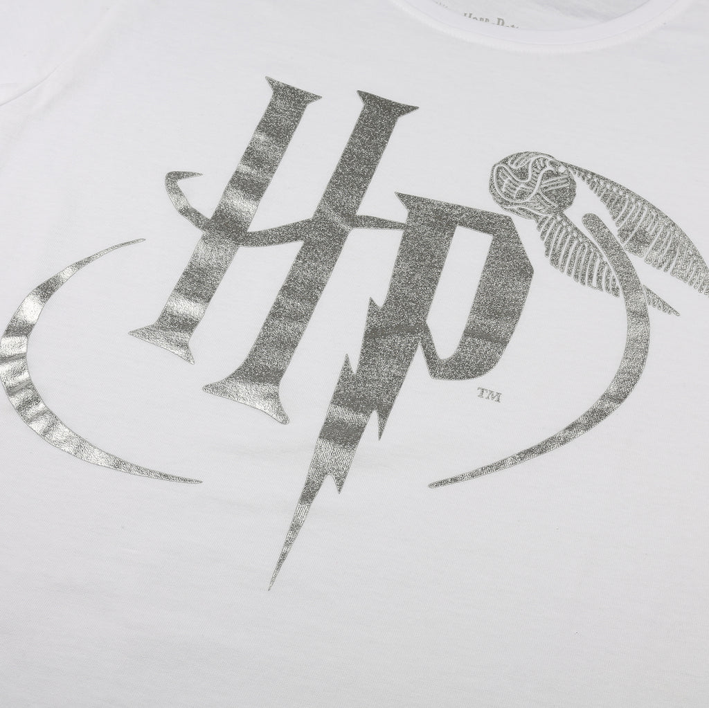 Harry Potter Ladies - HP Metallic - T-shirt - White