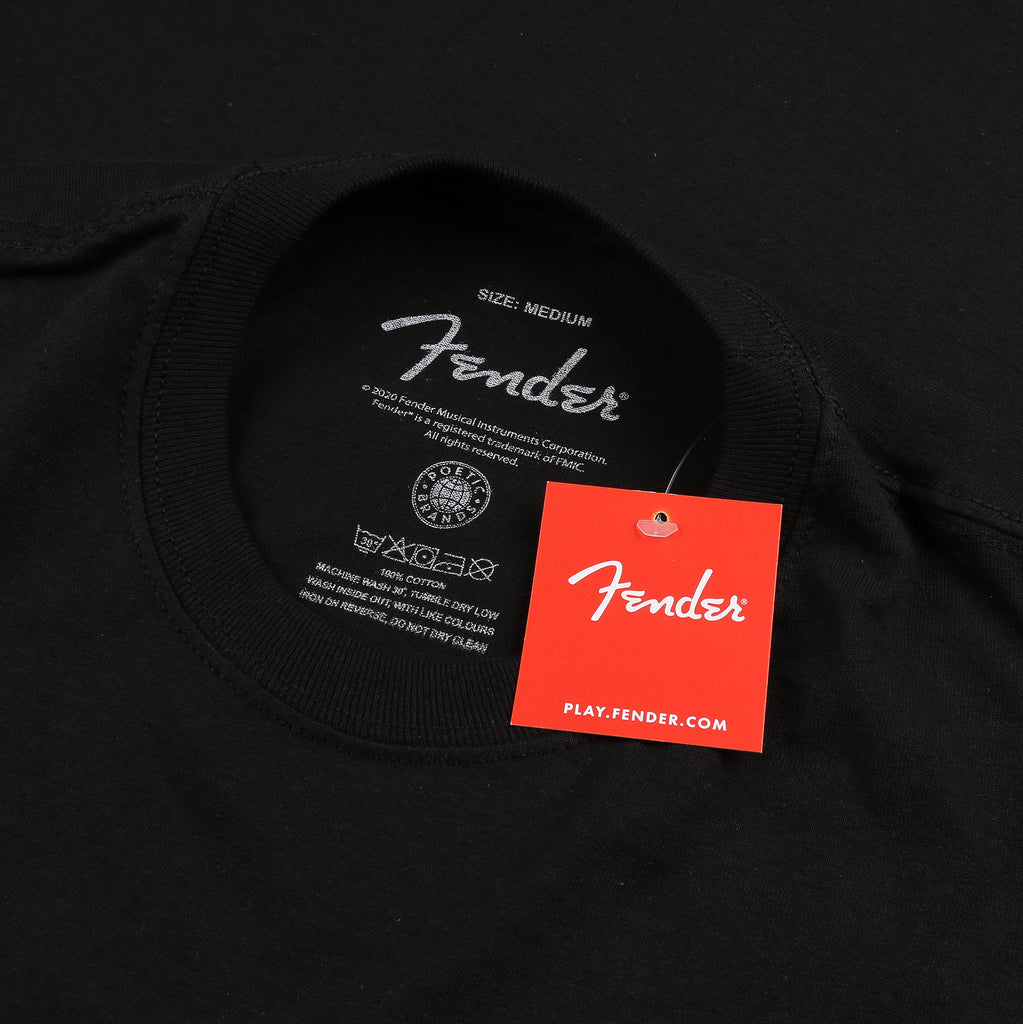 Fender Mens - Guitar - Long Sleeve T-shirt - Black