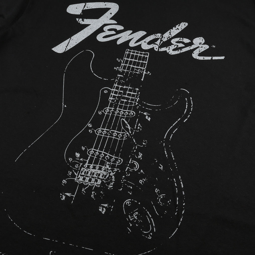 Fender Mens - Guitar - Long Sleeve T-shirt - Black