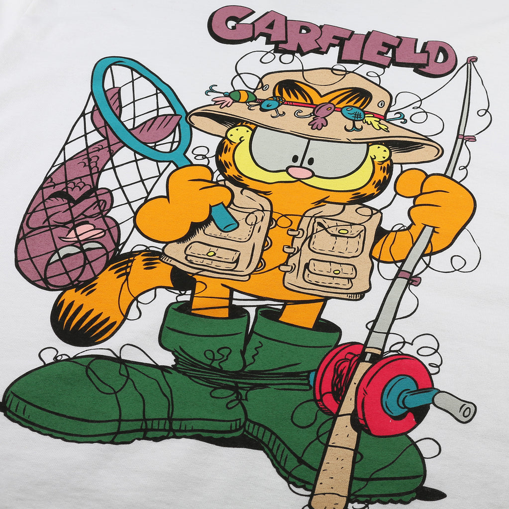 Garfield Mens - Garfield Angler - Long Sleeve T-shirt - White