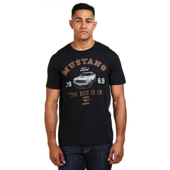 Ford Mens - Mustang The Boss Is In - T-Shirt - Black
