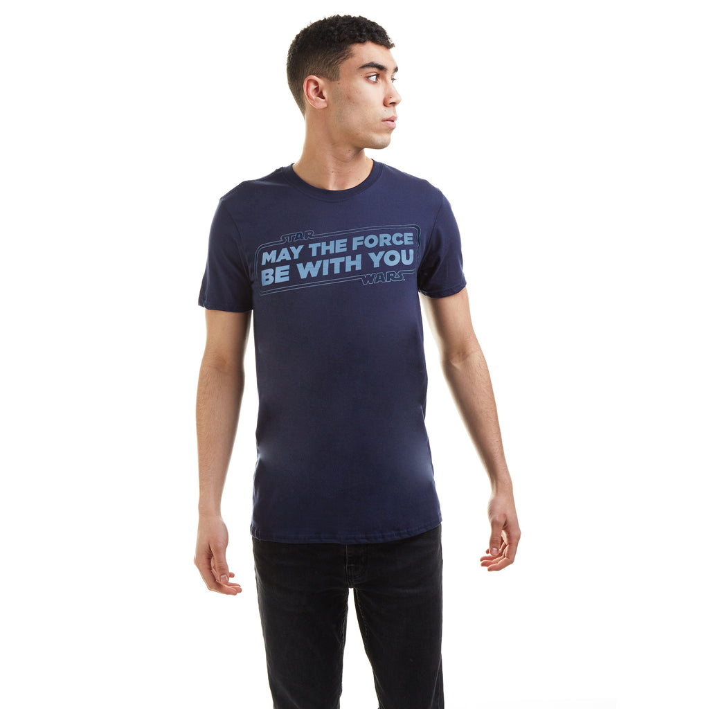 Star Wars Mens - Force Slogan - T-Shirt - Navy