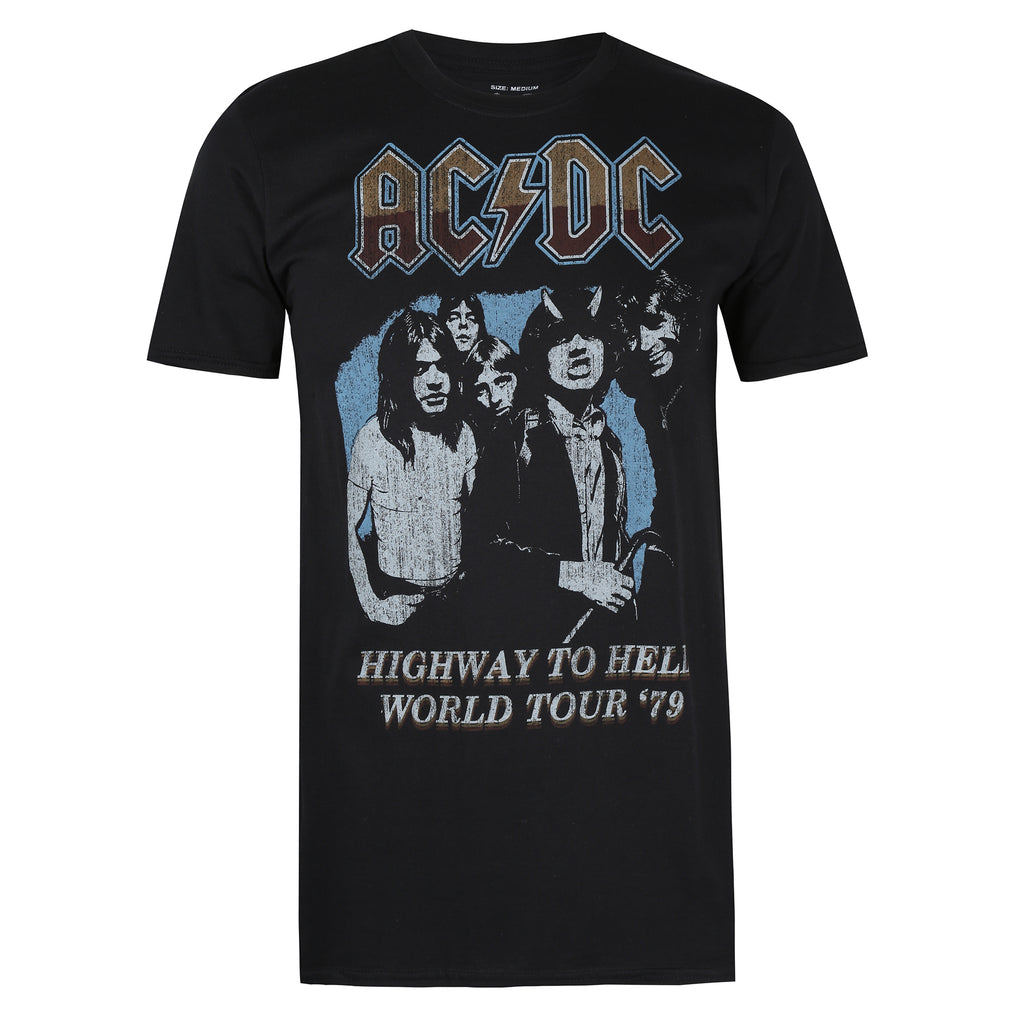 AC/DC Mens - Highway World Tour 79' - T-Shirt - Black