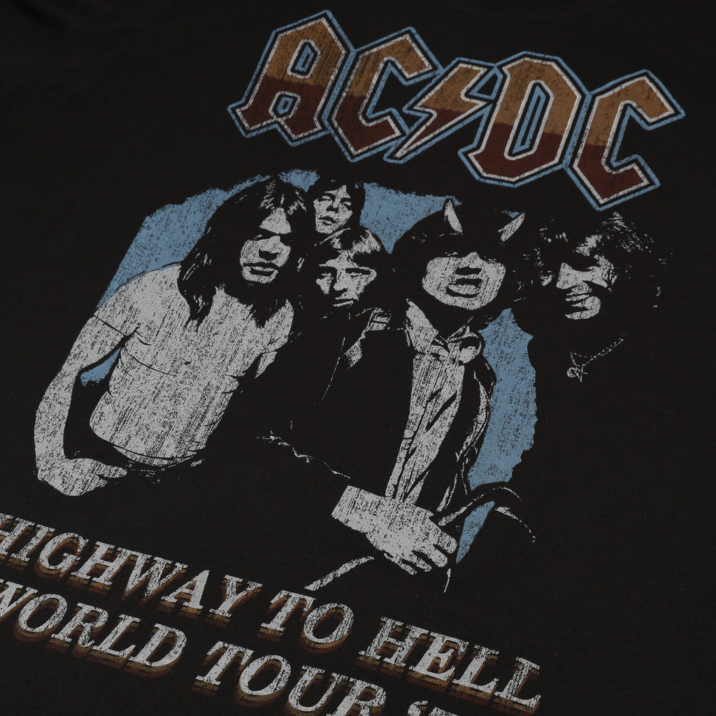ACDC Womens Shirt Highway to Hell Vintage Concert T-shirt Black